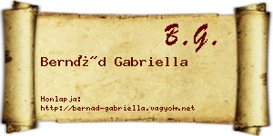 Bernád Gabriella névjegykártya