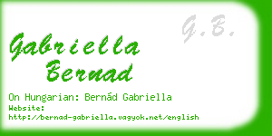 gabriella bernad business card